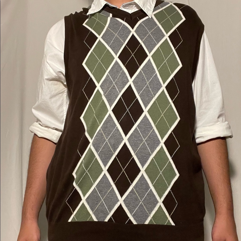 Vintage Argyle Sweater Vest
